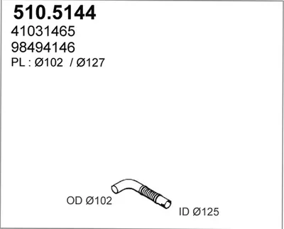 Tubo de escape ASSO 510.5144