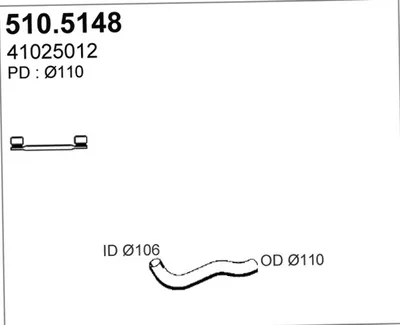 Tubo de escape ASSO 510.5148