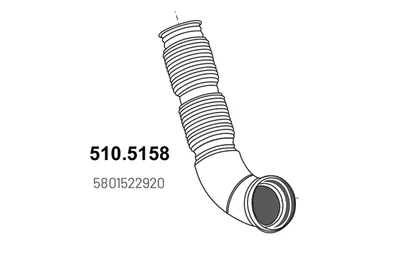 Tubo de escape ASSO 510.5158