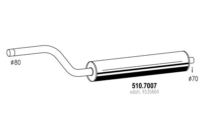 Silenciador central/posterior ASSO 510.7007