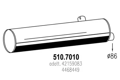 Silenciador central/posterior ASSO 510.7010