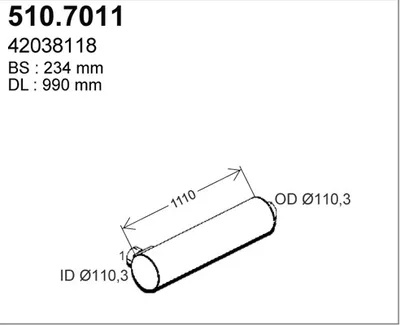 Silenciador central/posterior ASSO 510.7011