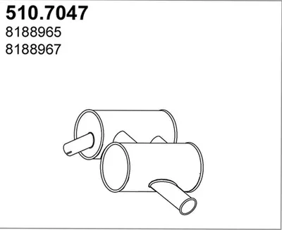 Silenciador central/posterior ASSO 510.7047
