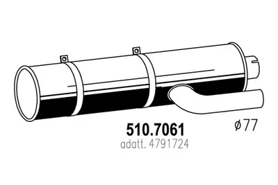 Silenciador central/posterior ASSO 510.7061