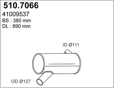 Silenciador central/posterior ASSO 510.7066