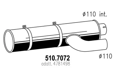 Silenciador central/posterior ASSO 510.7072
