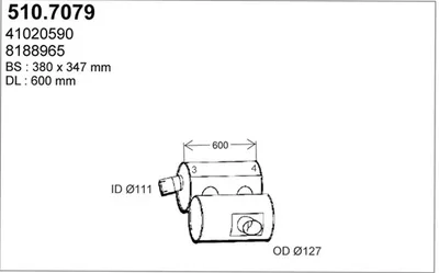 Silenciador central/posterior ASSO 510.7079