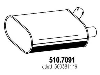 Silenciador central/posterior ASSO 510.7091