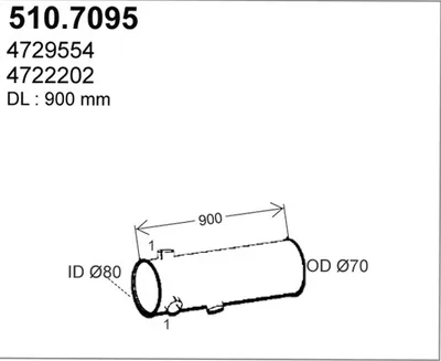 Silenciador central/posterior ASSO 510.7095