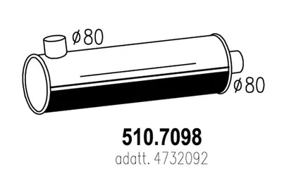 Silenciador central/posterior ASSO 510.7098
