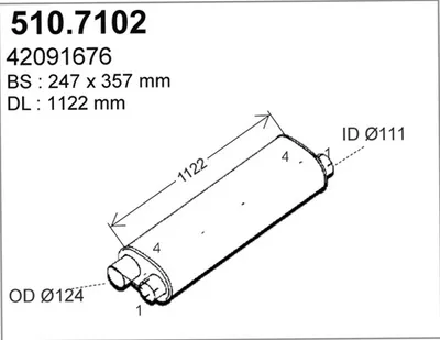Silenciador central/posterior ASSO 510.7102