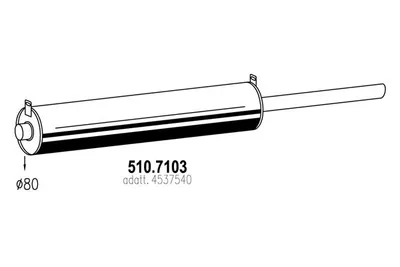 Silenciador central/posterior ASSO 510.7103