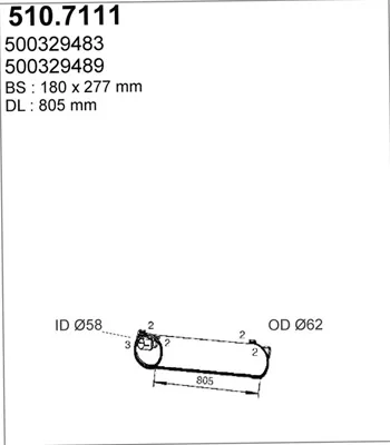 Silenciador posterior Iveco DAILY III Van · Iveco DAILY III Platform/Chassis