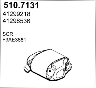 Silenciador central/posterior ASSO 510.7131