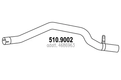 Tubo de escape ASSO 510.9002