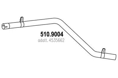 Tubo de escape ASSO 510.9004