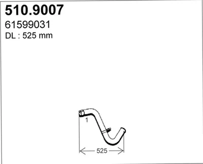 Tubo de escape ASSO 510.9007