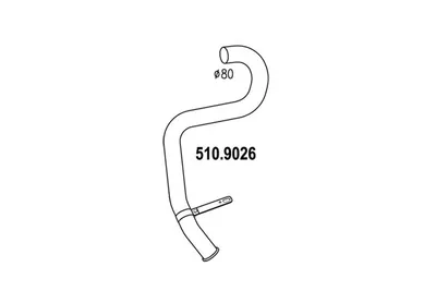 Tubo de escape ASSO 510.9026