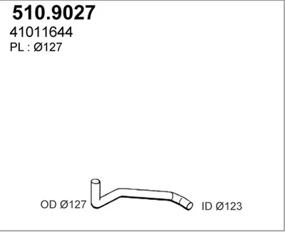 Tubo de escape ASSO 510.9027