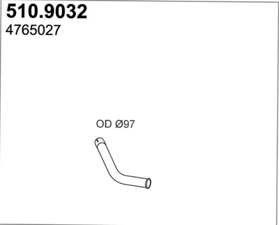 Tubo de escape ASSO 510.9032