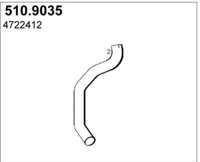 Tubo de escape ASSO 510.9035