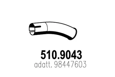 Tubo de escape ASSO 510.9043