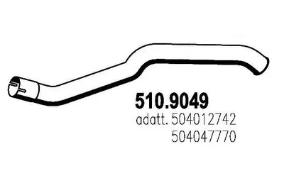 Tubo de escape ASSO 510.9049