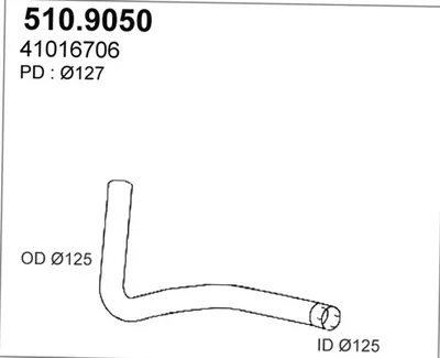 Tubo de escape ASSO 510.9050