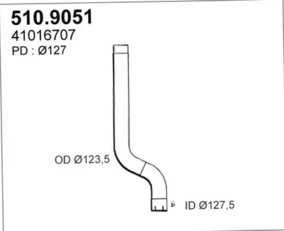 Tubo de escape ASSO 510.9051