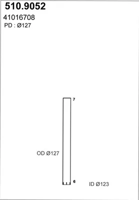 Tubo de escape ASSO 510.9052