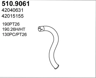 Tubo de escape ASSO 510.9061