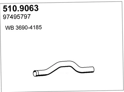 Tubo de escape ASSO 510.9063