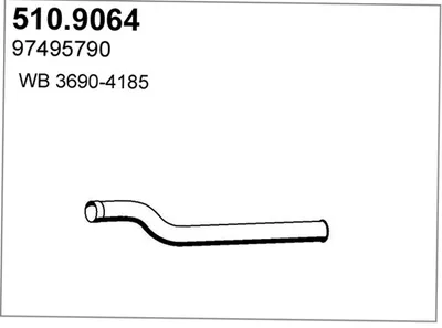 Tubo de escape ASSO 510.9064