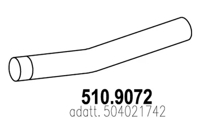 Tubo de escape ASSO 510.9072