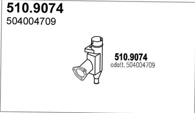 Tubo de escape ASSO 510.9074