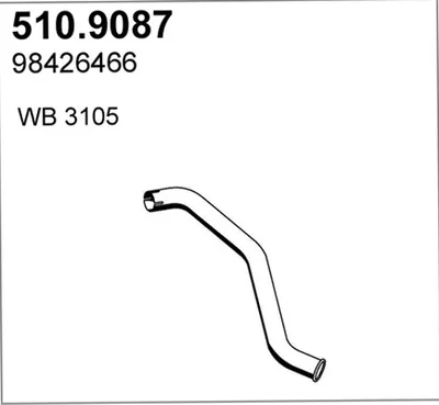 Tubo de escape ASSO 510.9087
