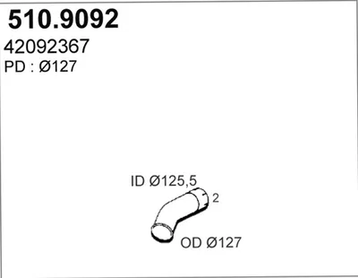 Tubo de escape ASSO 510.9092
