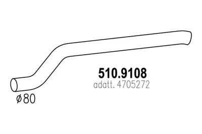 Tubo de escape ASSO 510.9108
