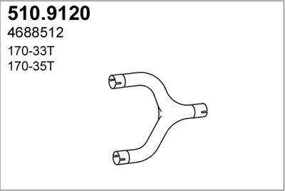 Tubo de escape ASSO 510.9120