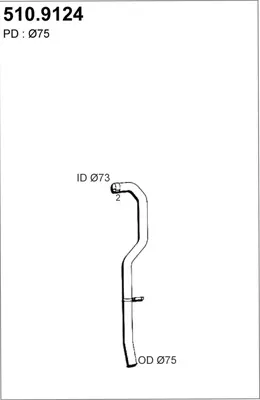 Tubo de escape ASSO 510.9124