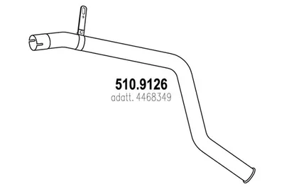 Tubo de escape ASSO 510.9126