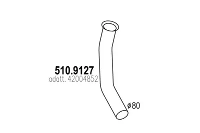 Tubo de escape ASSO 510.9127