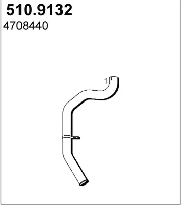 Tubo de escape ASSO 510.9132