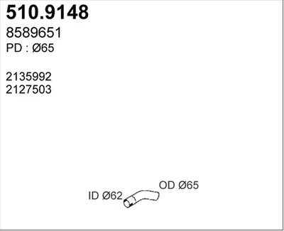 Tubo de escape ASSO 510.9148