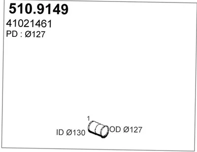 Tubo de escape ASSO 510.9149