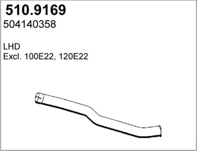 Tubo de escape ASSO 510.9169
