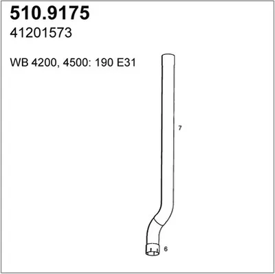 Tubo de escape ASSO 510.9175