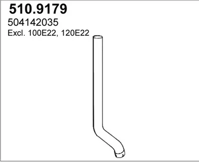 Tubo de escape ASSO 510.9179