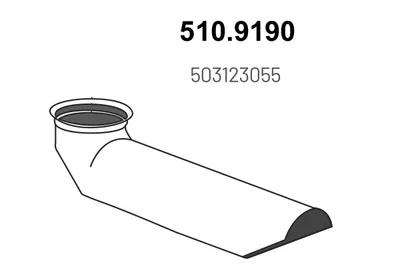 Tubo de escape ASSO 510.9190