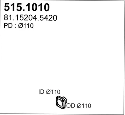 Tubo de escape ASSO 515.1010